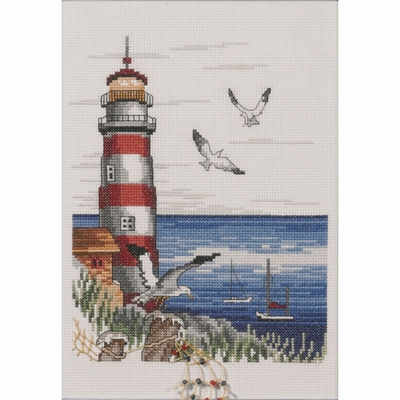 Permin Lighthouse and Gulls 20x28cm
