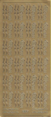 Stickervel menu goud  10 x 23 cm