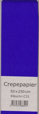 Crepepapier 50x250cm Blauw