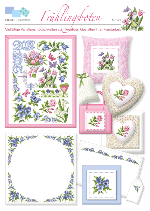 Lindner's borduurpatroon Voorjaarsbloemen 