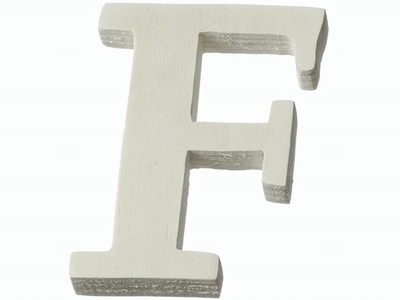 Houten letter F  4 cm