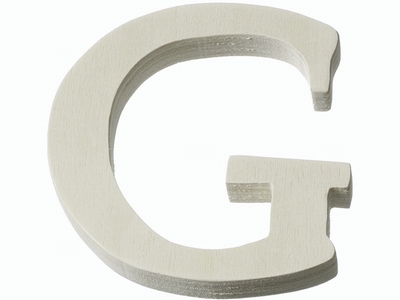 Houten letter G  4 cm