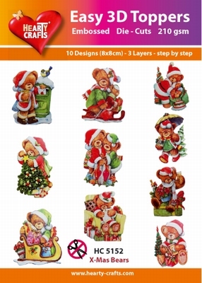 Easy 3D-Toppers - X-Mas Bears