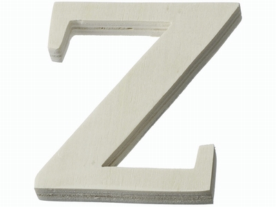 Houten letter Z  4 cm