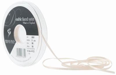 Satijn lint glans - Ecru  1 meter