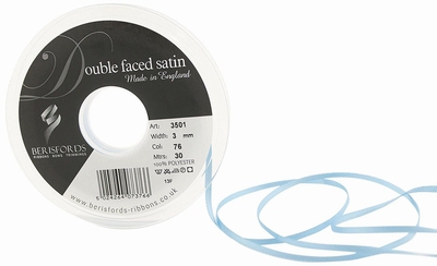 Satijn lint glans - Baby Blauw  1 meter