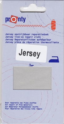 Reparatiedoek Jersey Licht Grijs  12x45cm