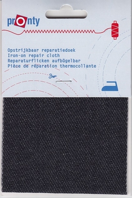 Reparatiedoek Jeans Zwart  10 x 40 cm