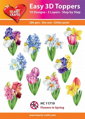 Easy 3D-Toppers, Flowers in Spring