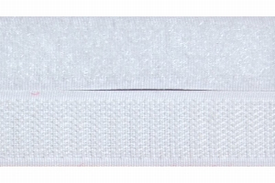 Klittenband 20mm breed, wit  0,50 Meter