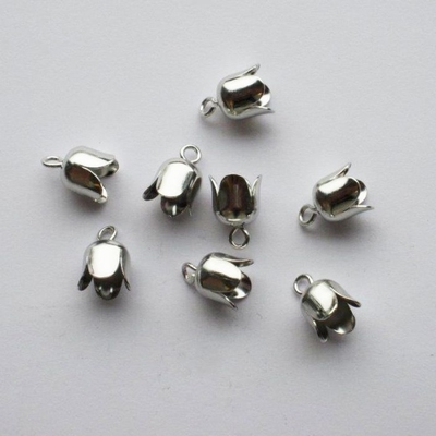 Eindkapje 6 mm met oog  8 stuks