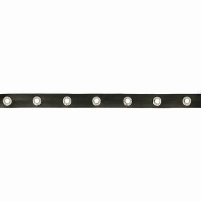 Nesteloogband 25mm zwart-nikkel  1 meter