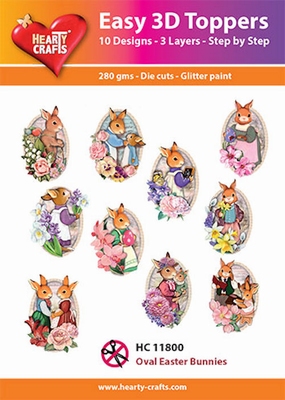 Easy 3D-Toppers, Oval Bunnies