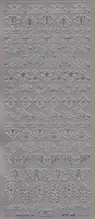 Stickervel zilver 10 x 23 cm