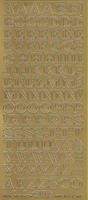 Stickervel Letters goud 10 x 23 cm