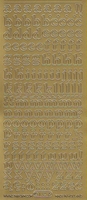 Stickervel Letters goud 10 x 23 cm