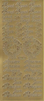 Stickervel Abraham / Sara goud 10 x 23 cm