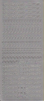 Stickervel Cijfers & Tekst goud 10 x 23 cm