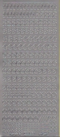 Stickervel Cijfers zilver 10 x 23 cm
