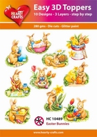 Easy 3D-Toppers, Easter Bunnies 