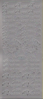 Stickervel Abraham / Sara zilver 10 x 23 cm