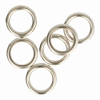 Antex Gordijnring, hol, nikkel zilver 10 stuks