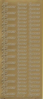 Stickervel Succes goud 10 x 23 cm