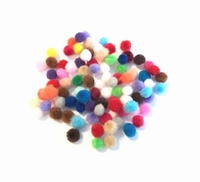 Mini PomPom set assorti kleuren 100 stuks