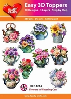 Easy 3D-Toppers, Flowers in Watering Can 