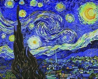 Voorbedrukt borduurpakket Starry Night 