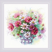Borduurpakket Watercolor Cosmos 