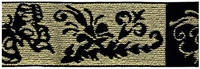 Elastiek vlinder goud lurex 1 meter