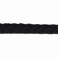 Gevlochten koord 8mm zwart 1 meter