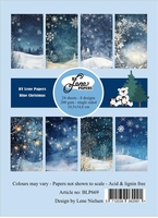 By Lene Paper Pad A6 Blue Christmas 10,5 x 14,8 cm