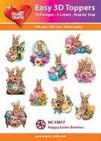 Easy 3D-Toppers, Happy Easter Bunnies 