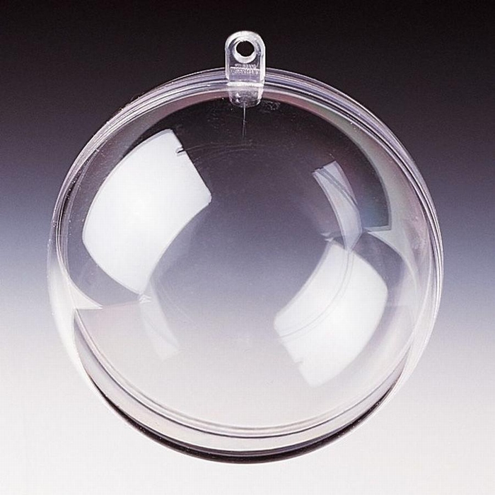 toonhoogte Afrekenen wacht Transparante plastic bal deelbaar 8 cm